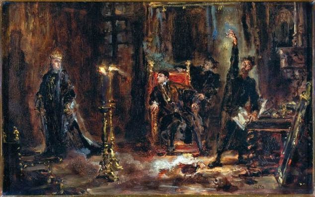 7b Jan Matejko Wywołanie ducha Barbary Radziwiłłówny Matejko