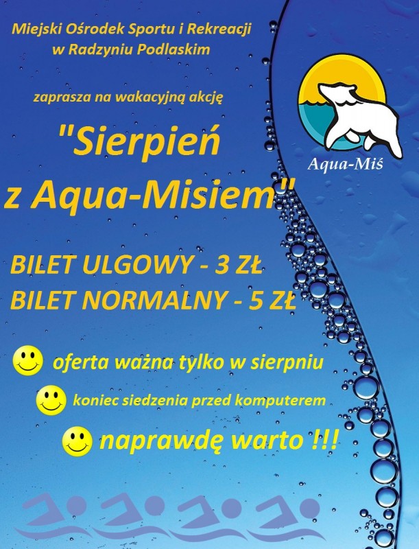 Sierpień z Aqua - Misiem