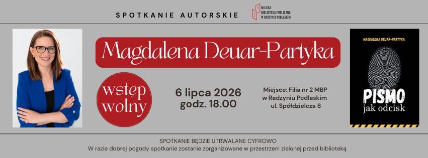 Spotkanie autorskie Magdalena Deuar Partyka