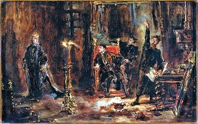 7b Jan Matejko Wywołanie ducha Barbary Radziwiłłówny Matejko