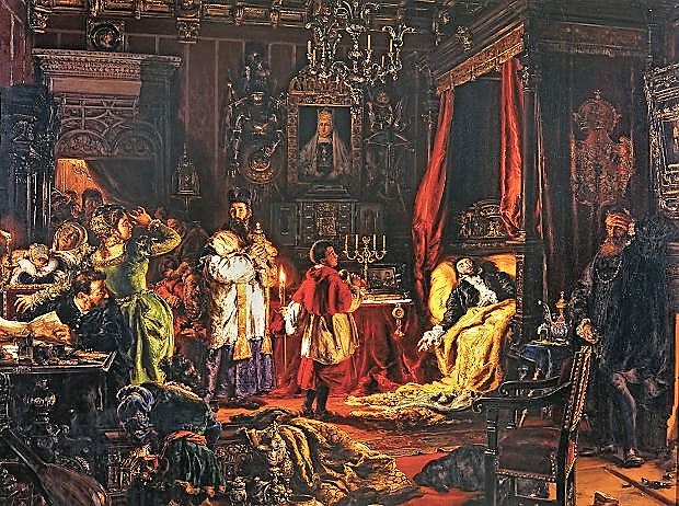 8a Jan Matejko Smierc Zygmunta Augusta w Knyszynie