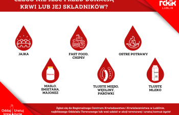Czego nie jeść przed donacją krwi lub jej składników?